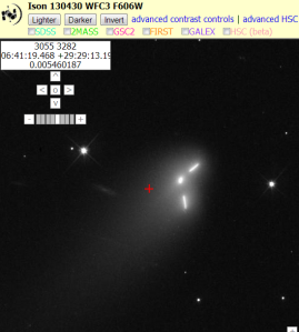 El Cometa ISON no es un Cometa  F606w